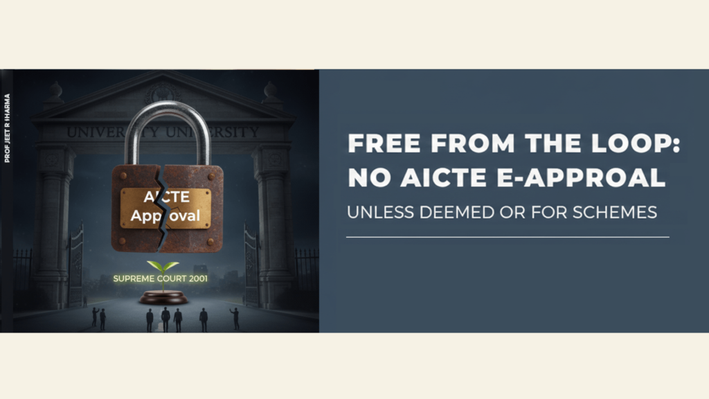 State, State Private and Central Universities’ Technical programs don’t require AICTE annual e-Approval