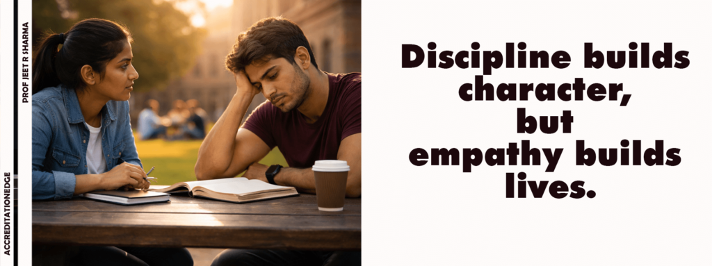 Discipline builds character, but empathy builds lives.