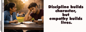 Discipline builds character, but empathy builds lives.